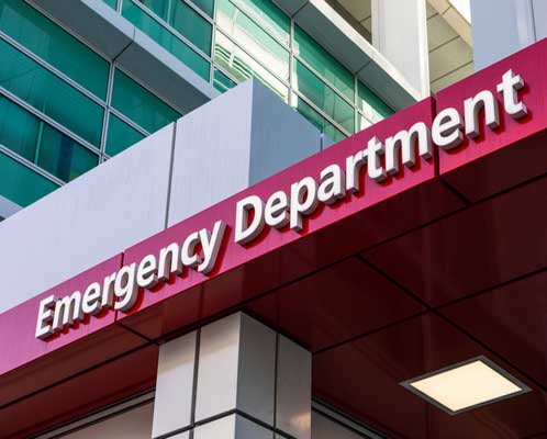 photo of emergency department overhang