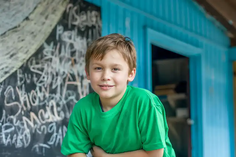 youth smiling for a portrait