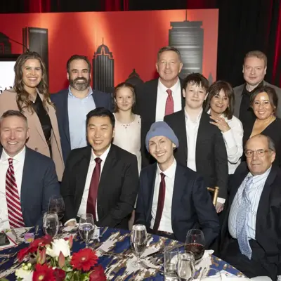 Honoree Mark O’Donnell and family at Red Kite Nite 2025