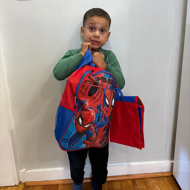 Miguel - Backpack Heroes Miguel with a backpack from Backpack Heroes