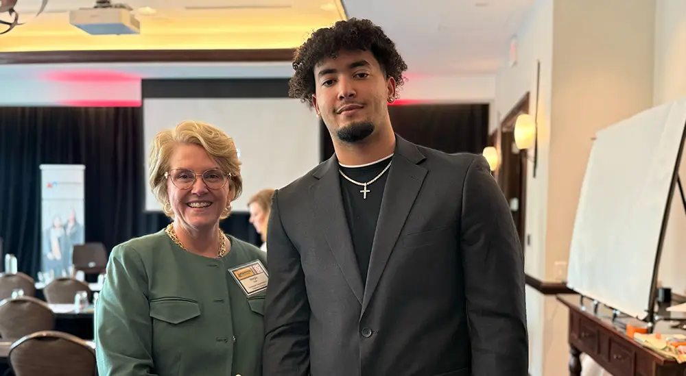 Achieving_Success_San_Antonio_2025 extended foster care participant, Jahlin with state legislator