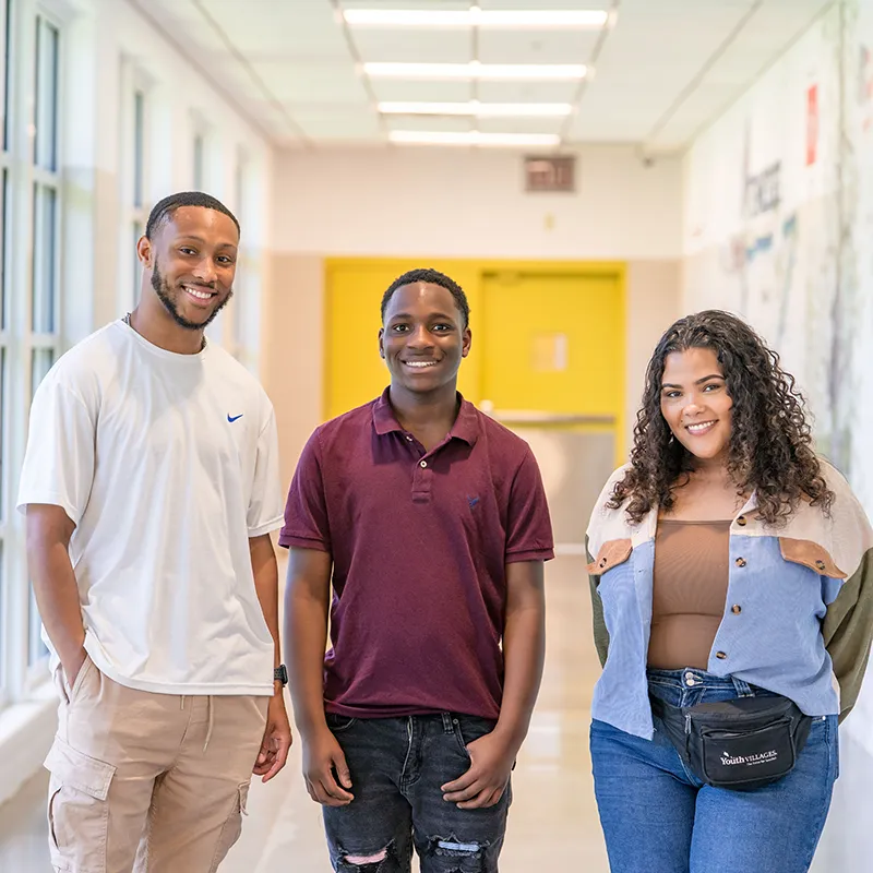 Residential staff with youth